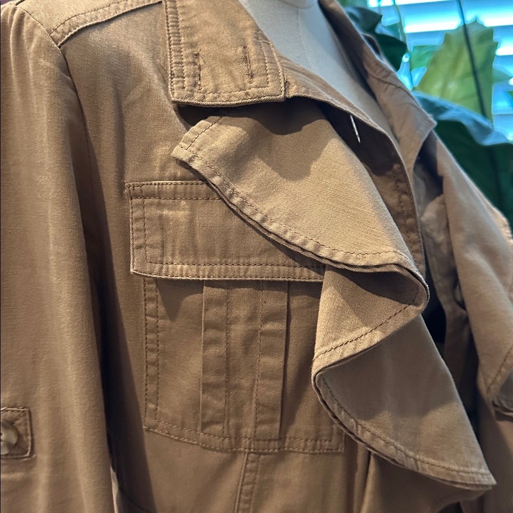 Stylish Tan Ruffle Jacket - Picture 7 of 8